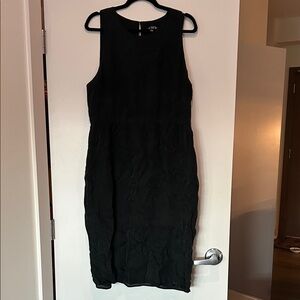 J Crew Elegant Black Sleeveless Midi Dress, XL
